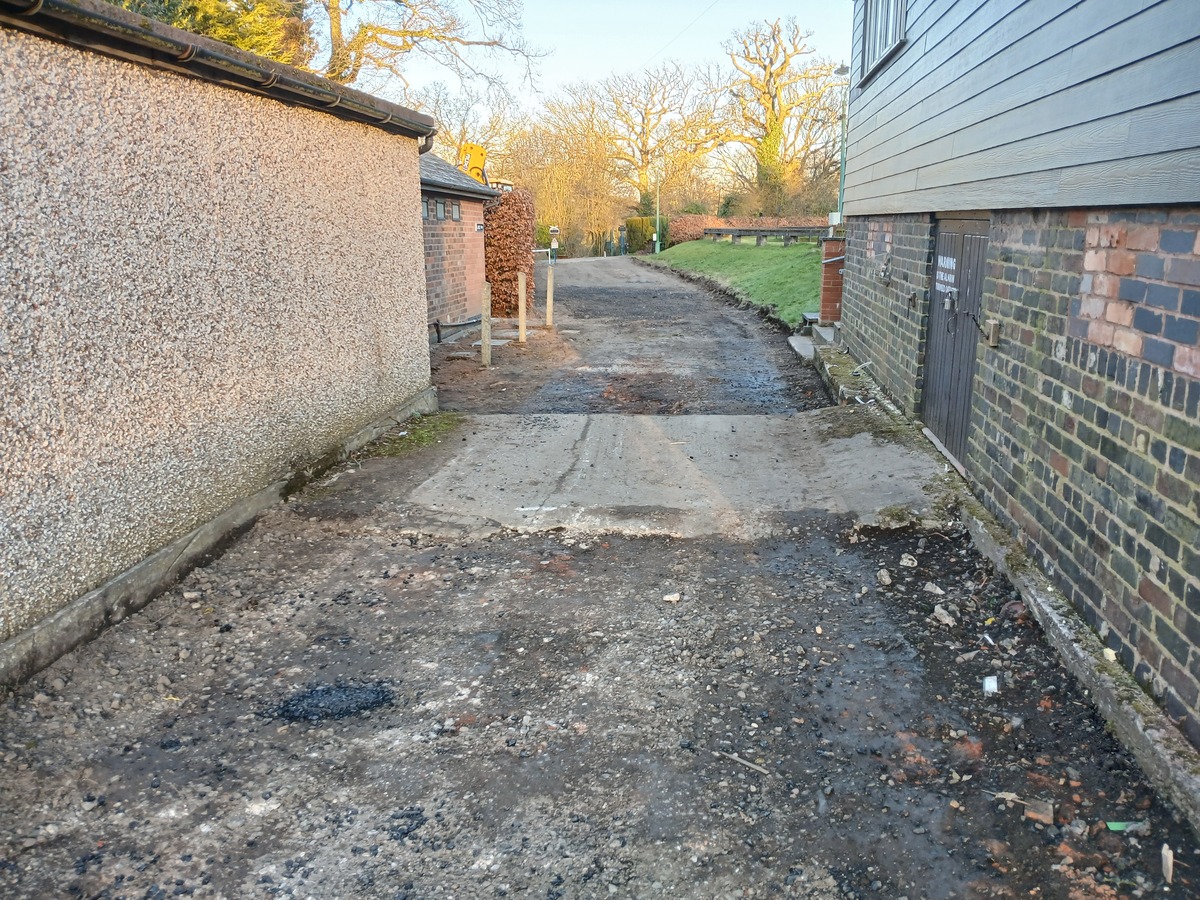 Scalping the top surface back ready for the new